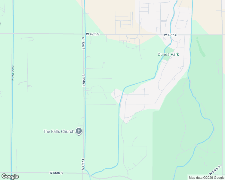 map of restaurants, bars, coffee shops, grocery stores, and more near 1404 West Sunriver Parkway in Idaho Falls
