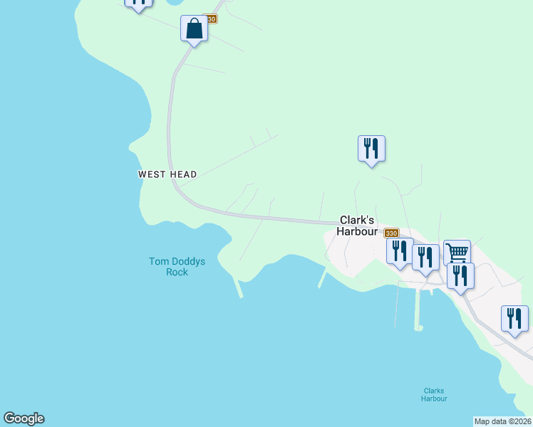 map of restaurants, bars, coffee shops, grocery stores, and more near 2541 Main Street in Clark's Harbour