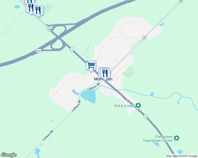 map of restaurants, bars, coffee shops, grocery stores, and more near 34 Queen Street in Morriston