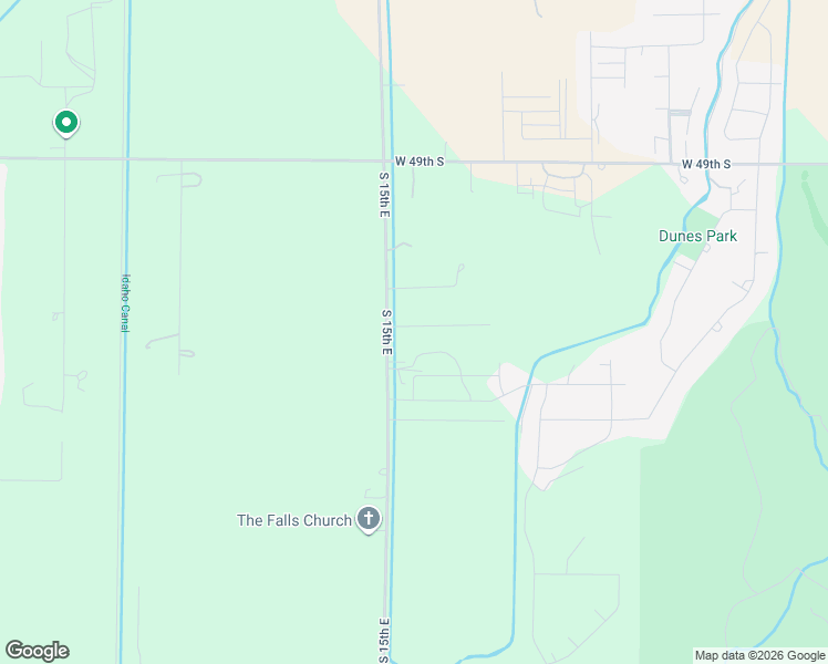 map of restaurants, bars, coffee shops, grocery stores, and more near 171 12th Street in Idaho Falls
