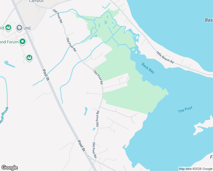 map of restaurants, bars, coffee shops, grocery stores, and more near 69 Old Pool Road in Biddeford