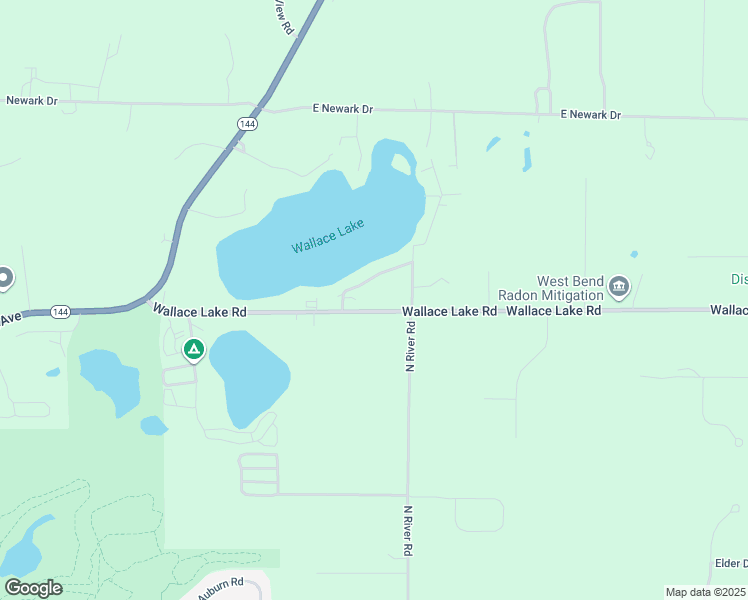 map of restaurants, bars, coffee shops, grocery stores, and more near 2406 Wallace Lake Road in West Bend
