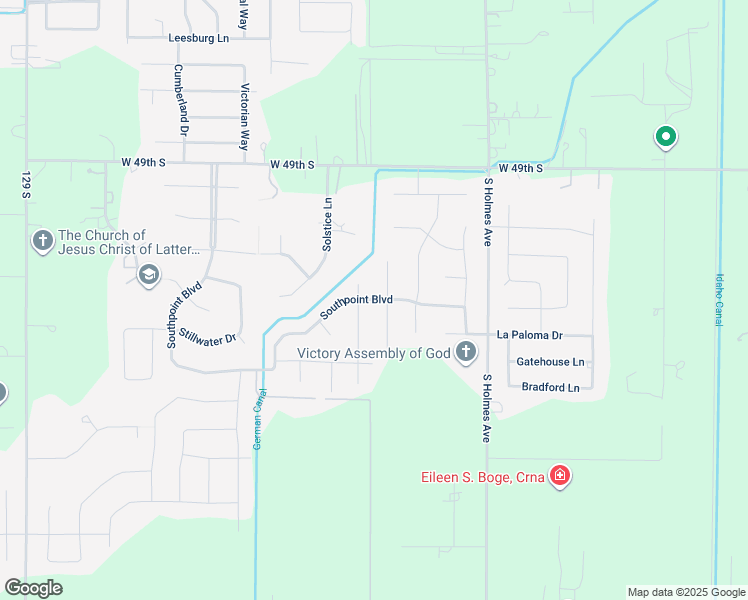 map of restaurants, bars, coffee shops, grocery stores, and more near Casa Drive in Idaho Falls