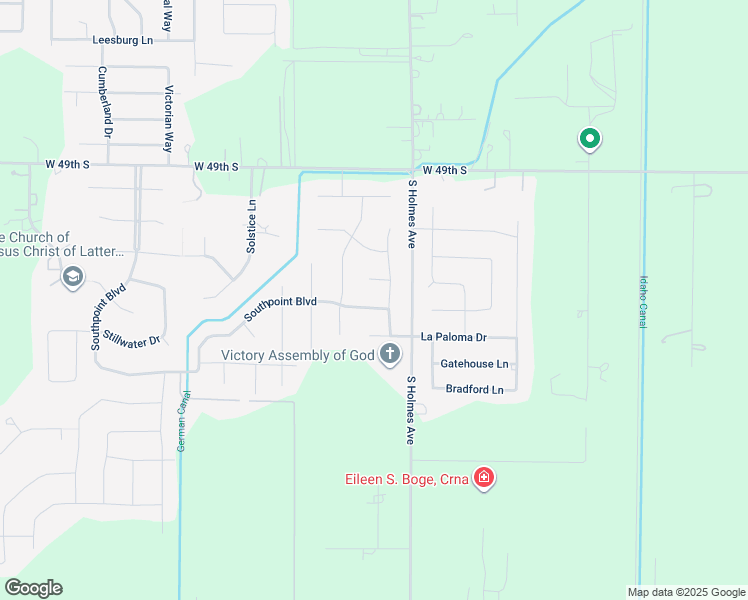 map of restaurants, bars, coffee shops, grocery stores, and more near Casa Dr in Idaho Falls