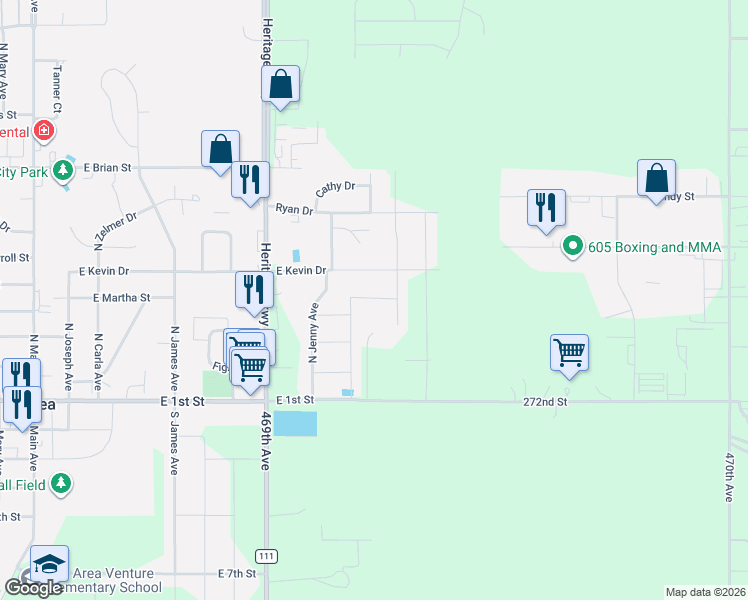 map of restaurants, bars, coffee shops, grocery stores, and more near 340 North Ceylon Avenue in Tea