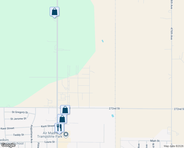 map of restaurants, bars, coffee shops, grocery stores, and more near 27162-27194 475th Avenue in Harrisburg