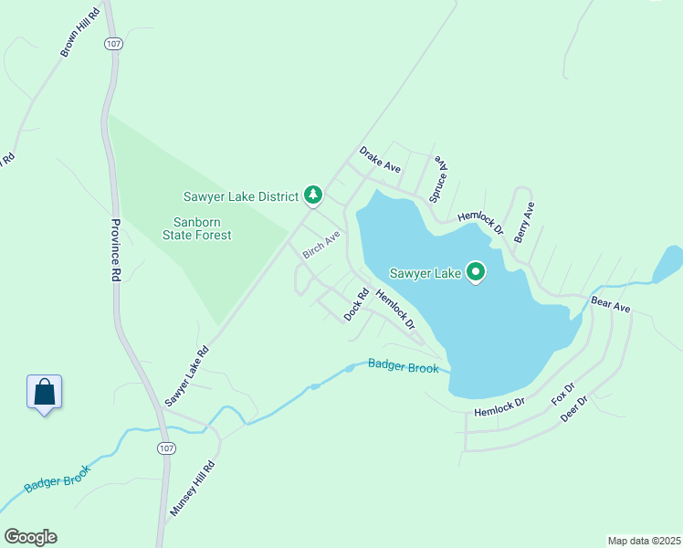 map of restaurants, bars, coffee shops, grocery stores, and more near 10 Aspen Avenue in Gilmanton