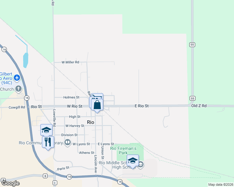 map of restaurants, bars, coffee shops, grocery stores, and more near 141 Columbia Street in Rio
