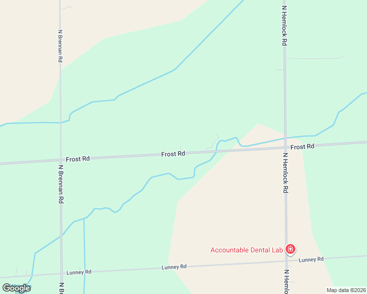 map of restaurants, bars, coffee shops, grocery stores, and more near 16420 Frost Road in Hemlock