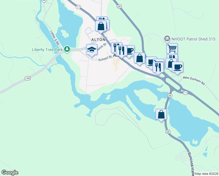 map of restaurants, bars, coffee shops, grocery stores, and more near 48 Barnes Avenue in Alton