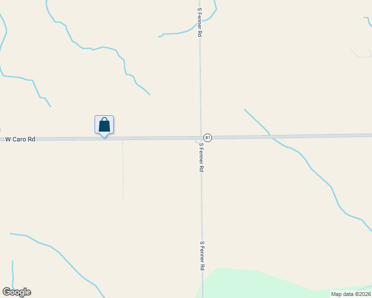 map of restaurants, bars, coffee shops, grocery stores, and more near 4087 West Caro Road in Caro