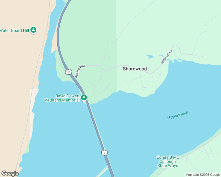 map of restaurants, bars, coffee shops, grocery stores, and more near 67118 West Westview Road in North Bend