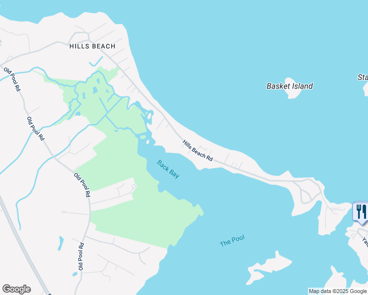 map of restaurants, bars, coffee shops, grocery stores, and more near 156 Hills Beach Road in Biddeford