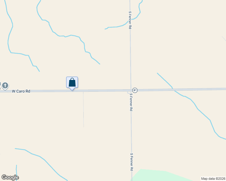 map of restaurants, bars, coffee shops, grocery stores, and more near 4087 W Caro Rd in Caro