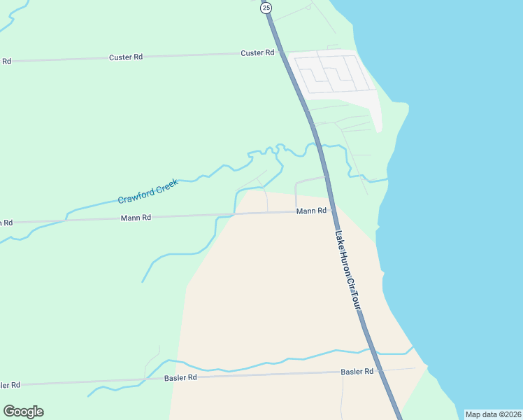 map of restaurants, bars, coffee shops, grocery stores, and more near 6865 Mann Road in Port Sanilac