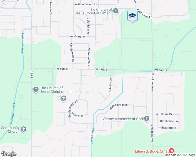 map of restaurants, bars, coffee shops, grocery stores, and more near 154 East 49th South in Idaho Falls