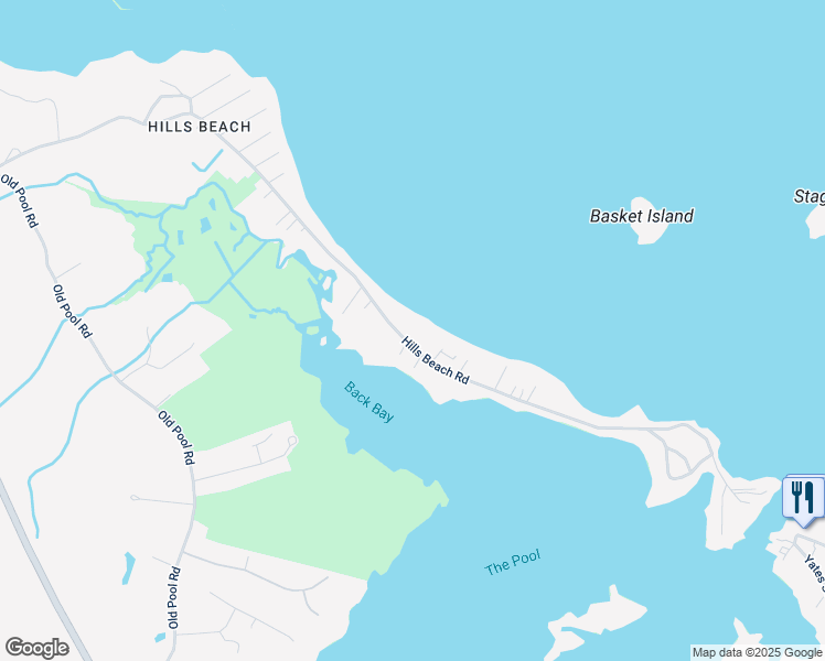 map of restaurants, bars, coffee shops, grocery stores, and more near 156 Hills Beach Road in Biddeford