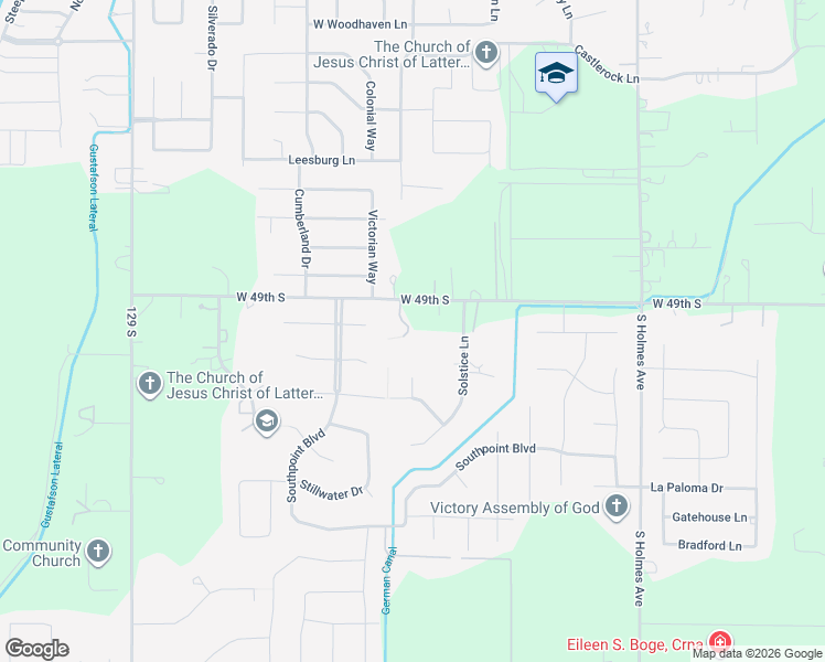 map of restaurants, bars, coffee shops, grocery stores, and more near 154-162 E 49th S in Idaho Falls