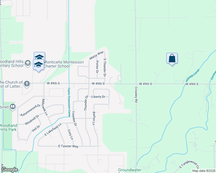 map of restaurants, bars, coffee shops, grocery stores, and more near 4317 East 49th South in Idaho Falls