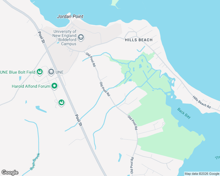 map of restaurants, bars, coffee shops, grocery stores, and more near 35 Old Pool Road in Biddeford
