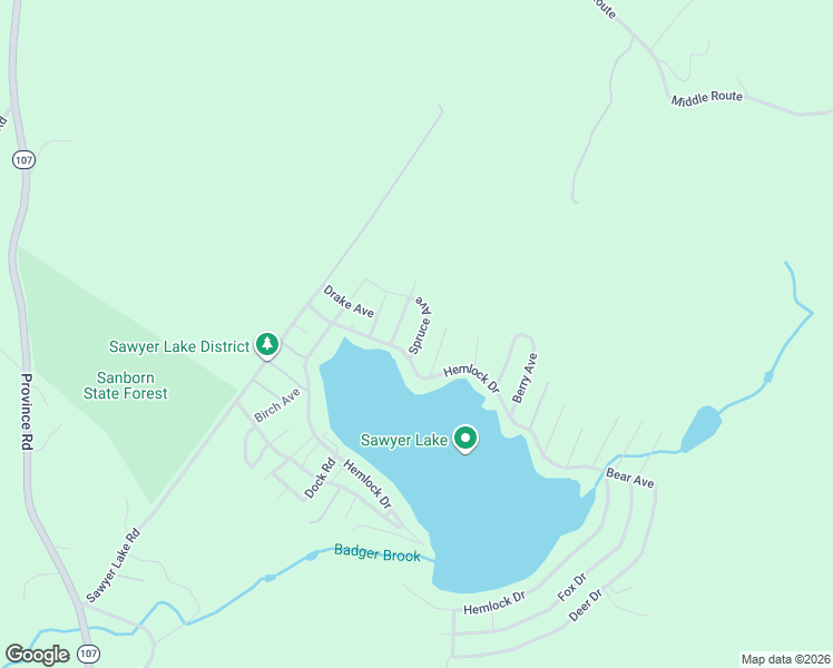 map of restaurants, bars, coffee shops, grocery stores, and more near 11 Spruce Avenue in Gilmanton