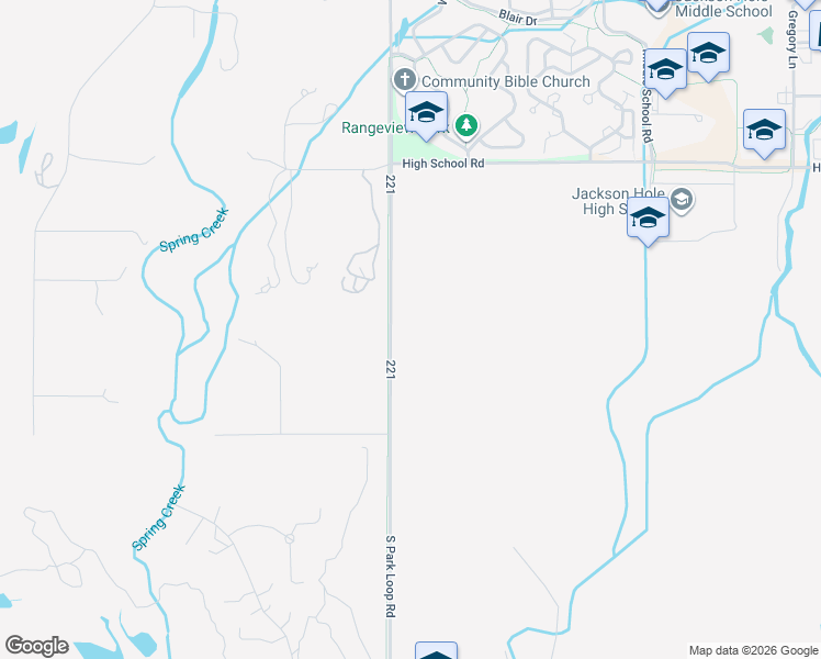 map of restaurants, bars, coffee shops, grocery stores, and more near 1500 South Park Loop Road in Jackson