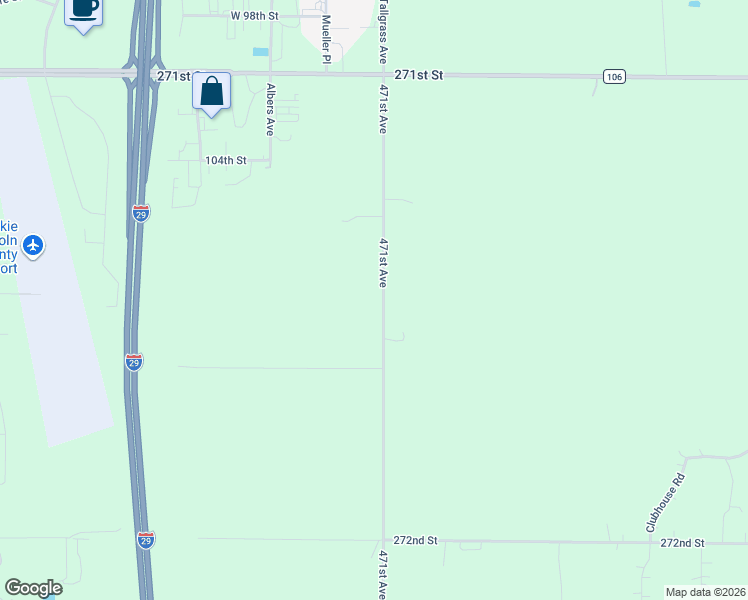 map of restaurants, bars, coffee shops, grocery stores, and more near 27147 471st Avenue in Sioux Falls