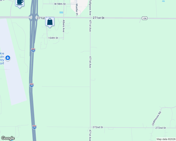 map of restaurants, bars, coffee shops, grocery stores, and more near 27147 471st Avenue in Sioux Falls