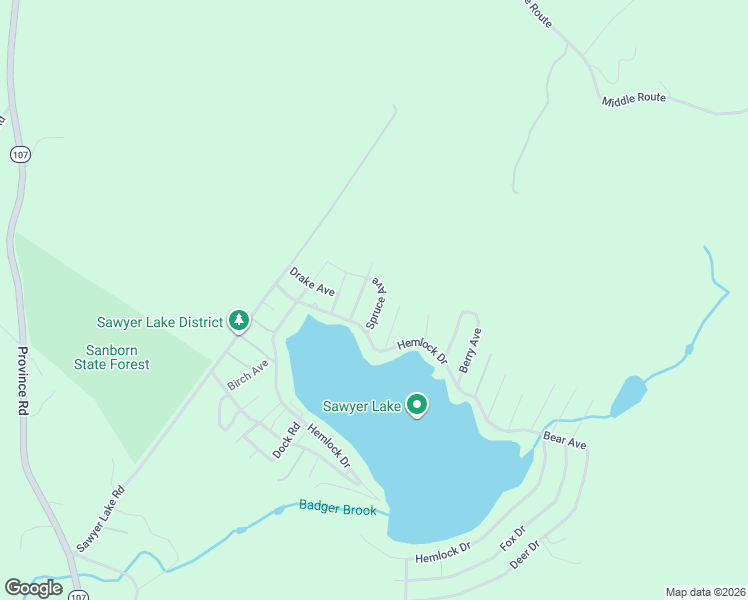 map of restaurants, bars, coffee shops, grocery stores, and more near 11 Spruce Avenue in Gilmanton