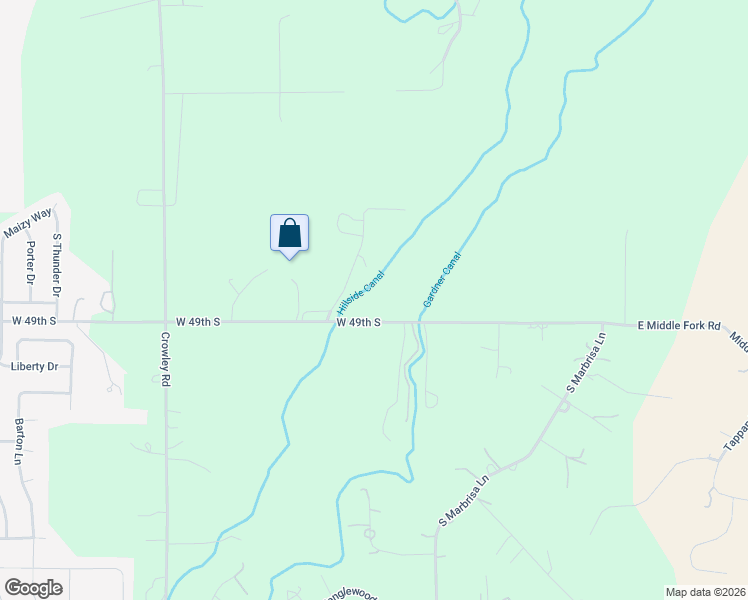 map of restaurants, bars, coffee shops, grocery stores, and more near 4913 East 49th South in Idaho Falls