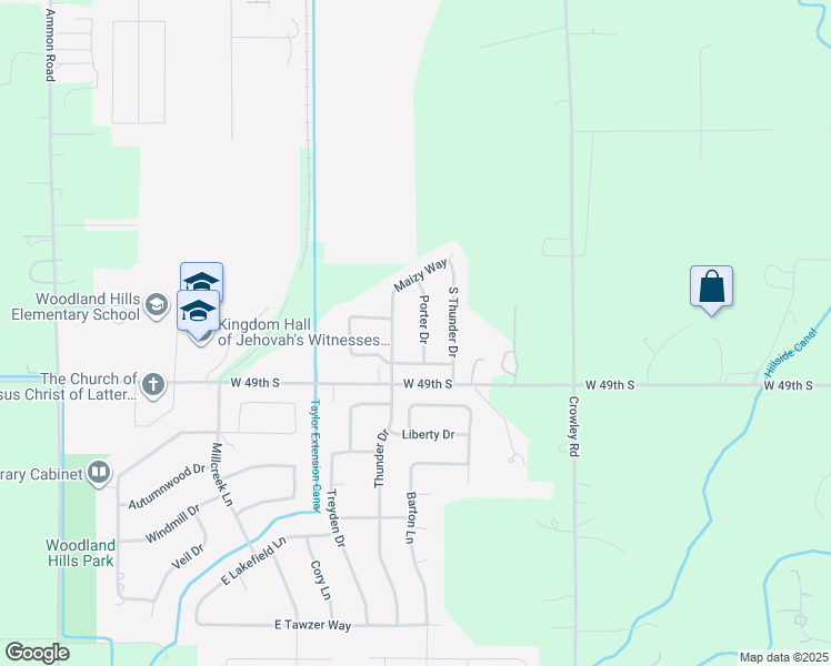 map of restaurants, bars, coffee shops, grocery stores, and more near 4119 East 49th South in Idaho Falls