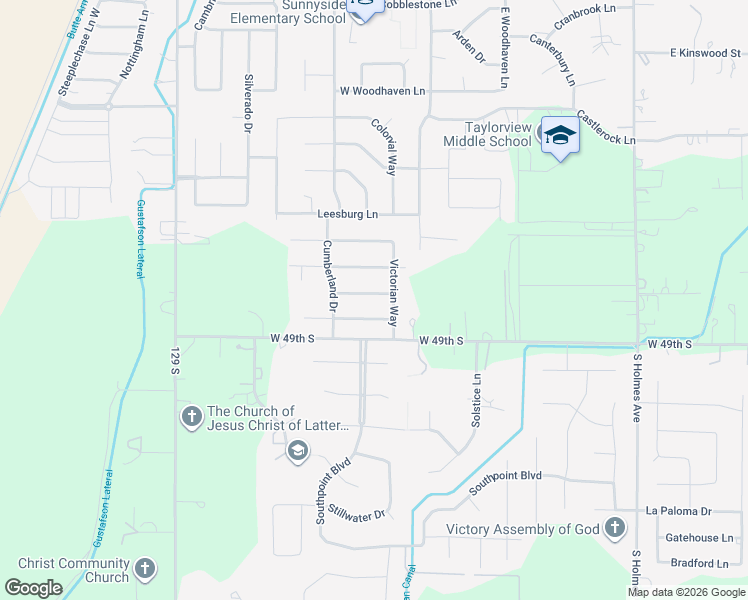 map of restaurants, bars, coffee shops, grocery stores, and more near 169 Gettysburg Lane in Idaho Falls