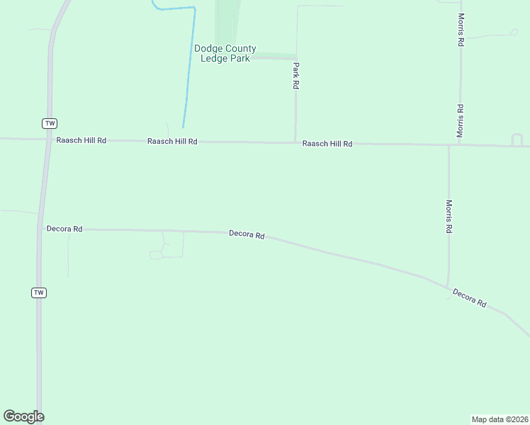 map of restaurants, bars, coffee shops, grocery stores, and more near W3730 Decora Road in Horicon