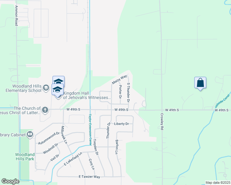 map of restaurants, bars, coffee shops, grocery stores, and more near 4119 East 49th South in Idaho Falls