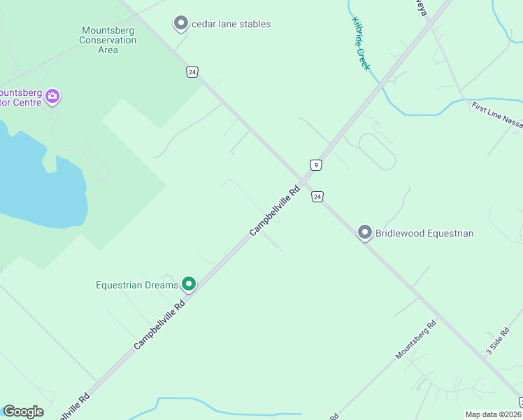 map of restaurants, bars, coffee shops, grocery stores, and more near 551 Campbellville Road in Hamilton