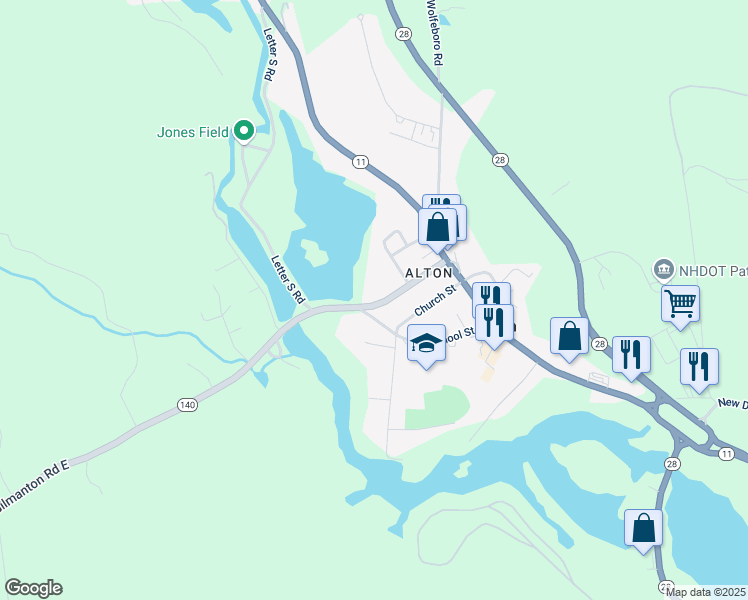map of restaurants, bars, coffee shops, grocery stores, and more near 40 Frank C Gilman Highway in Alton