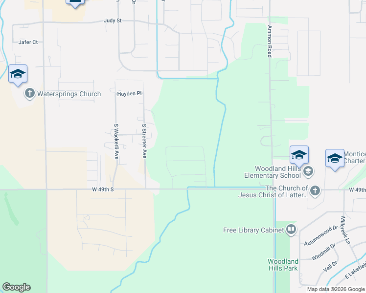map of restaurants, bars, coffee shops, grocery stores, and more near 3101 East 49th South in Idaho Falls