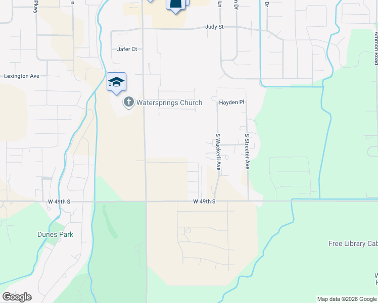 map of restaurants, bars, coffee shops, grocery stores, and more near 4550 South Wackerli Avenue in Ammon