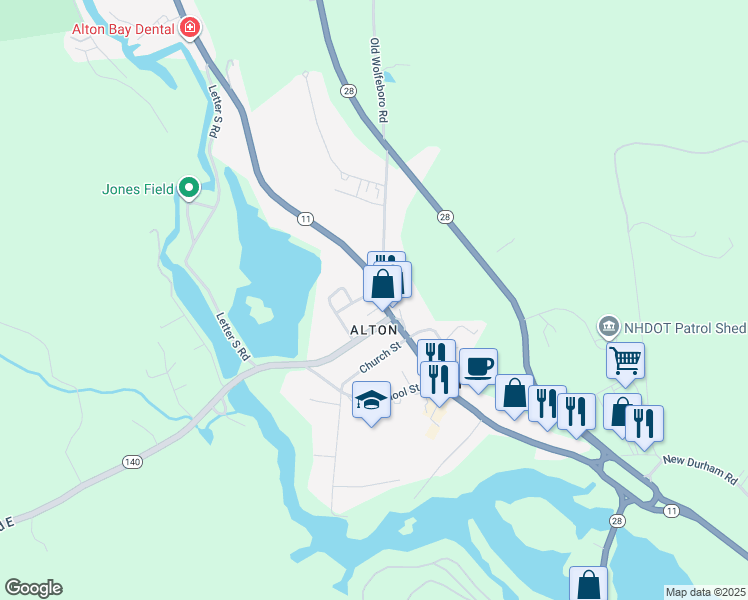 map of restaurants, bars, coffee shops, grocery stores, and more near in Alton