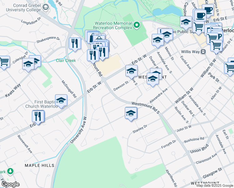 32 Westmount Road South, Waterloo ON Walk Score