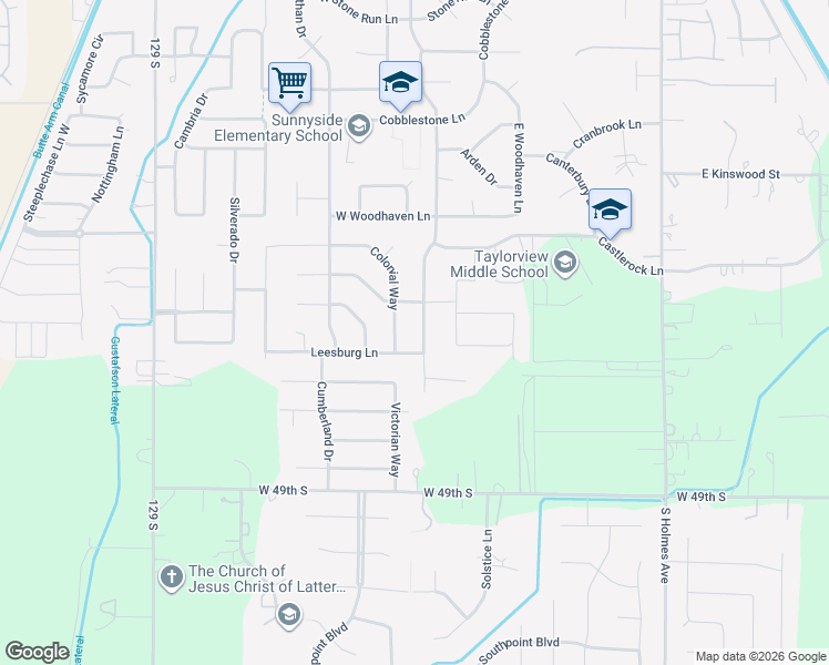 map of restaurants, bars, coffee shops, grocery stores, and more near 4400 Stonebrook Lane in Idaho Falls