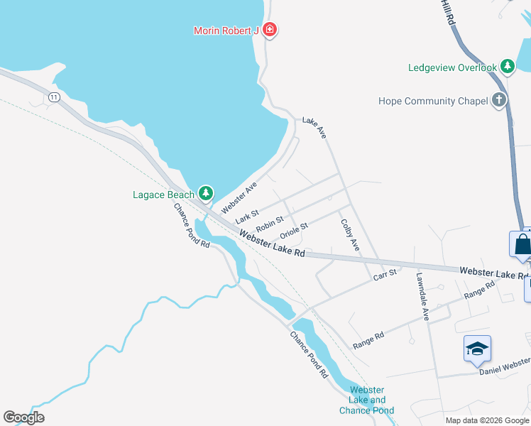 map of restaurants, bars, coffee shops, grocery stores, and more near 28 Lark Street in Franklin