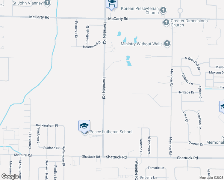 map of restaurants, bars, coffee shops, grocery stores, and more near 3480 Lawndale Road in Saginaw