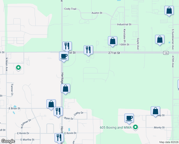map of restaurants, bars, coffee shops, grocery stores, and more near in Tea