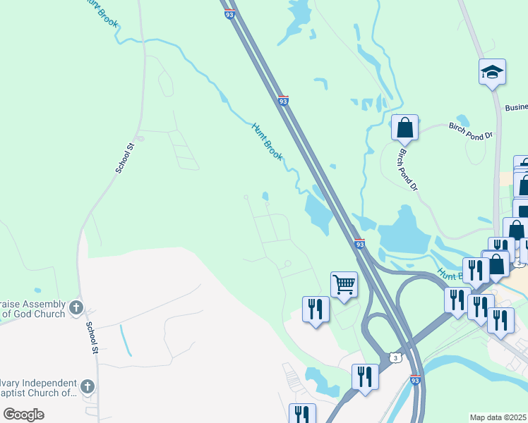 map of restaurants, bars, coffee shops, grocery stores, and more near 26 Pine Hill Road in Tilton