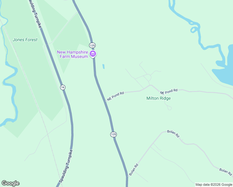 map of restaurants, bars, coffee shops, grocery stores, and more near 21 Northeast Pond Road in Milton