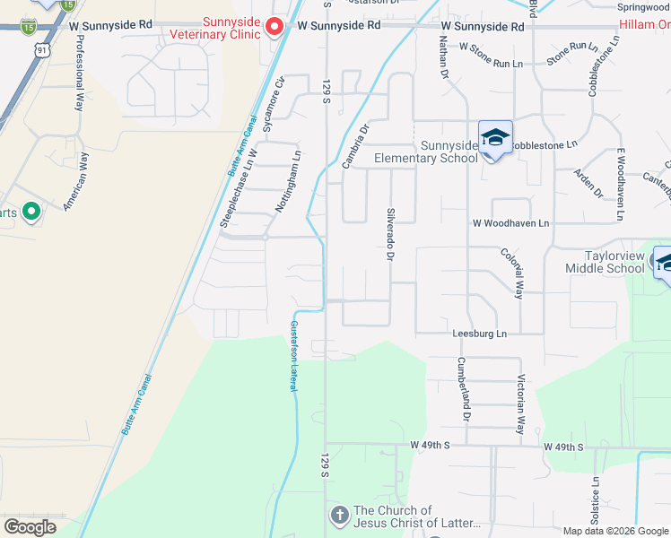 map of restaurants, bars, coffee shops, grocery stores, and more near 4257 Rockingham Circle in Idaho Falls
