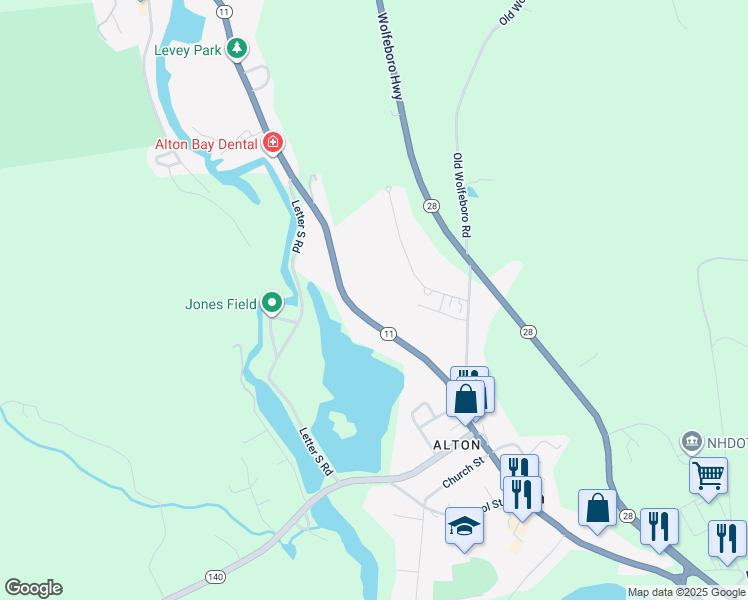 map of restaurants, bars, coffee shops, grocery stores, and more near 208 Main Street in Alton