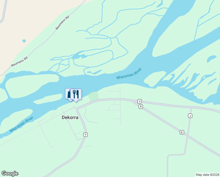 map of restaurants, bars, coffee shops, grocery stores, and more near N5095 Hemlock Street in Poynette