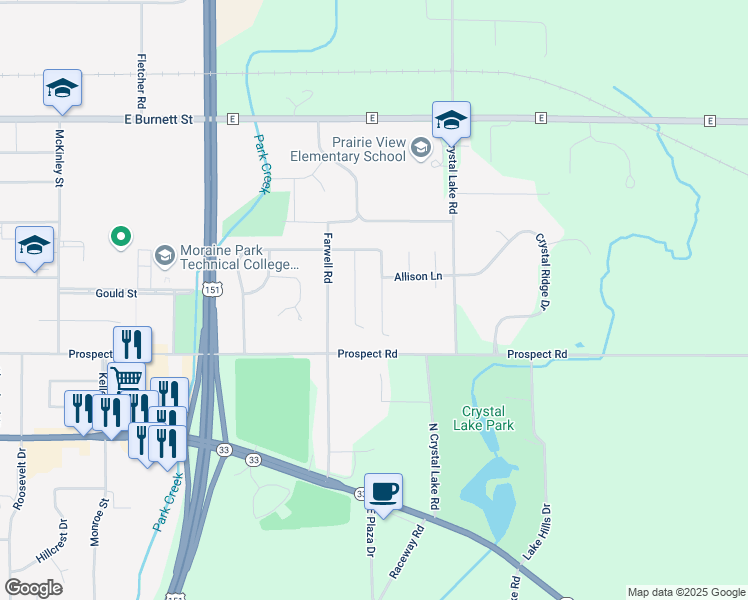 map of restaurants, bars, coffee shops, grocery stores, and more near 311 Morgan Lane in Beaver Dam